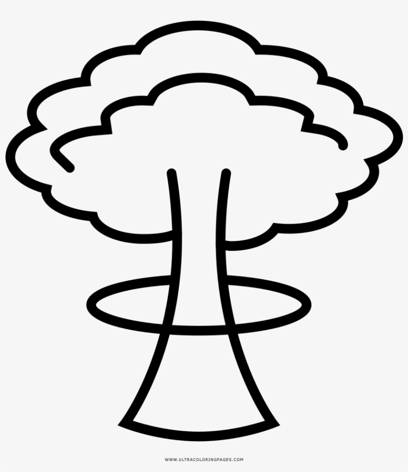 Mushroom Cloud Coloring Page Illustration PNG Image Transparent PNG