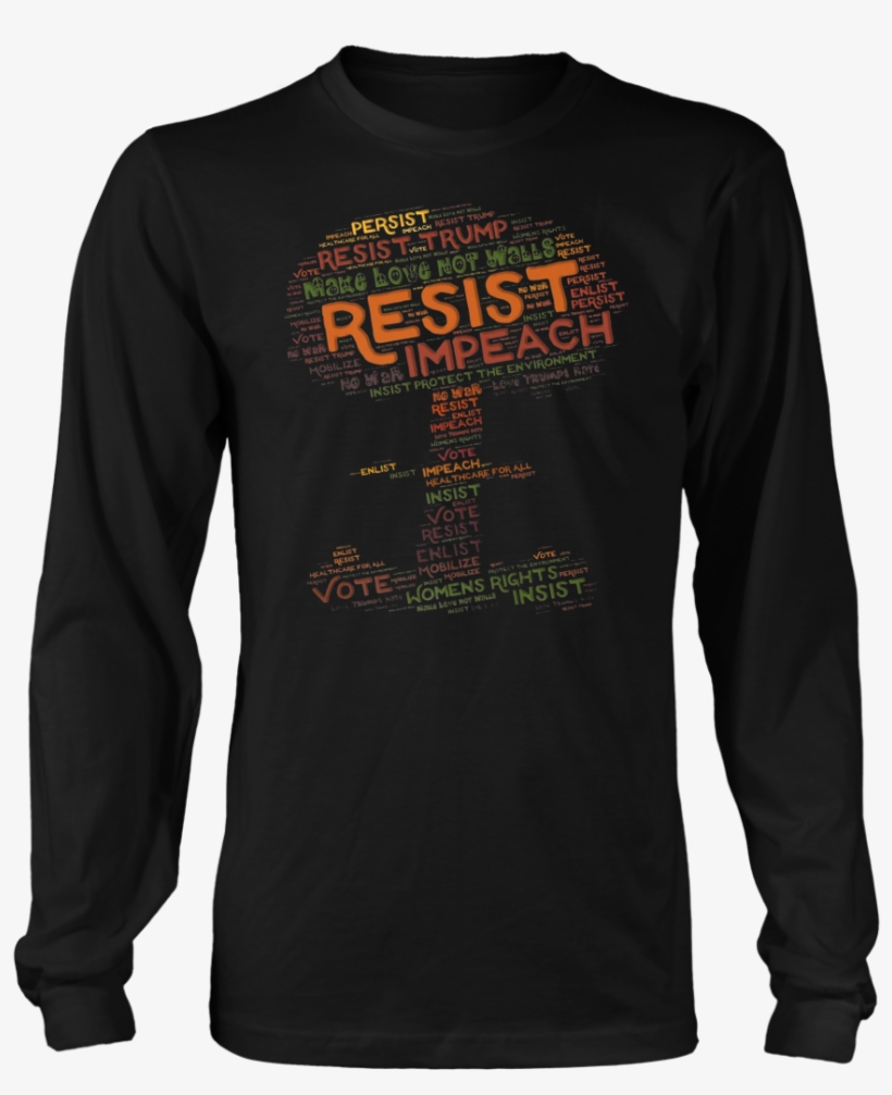 Resist And Impeach Trump Mushroom Cloud T-shirt - Nirvana Long Sleeve Shirt, transparent png download