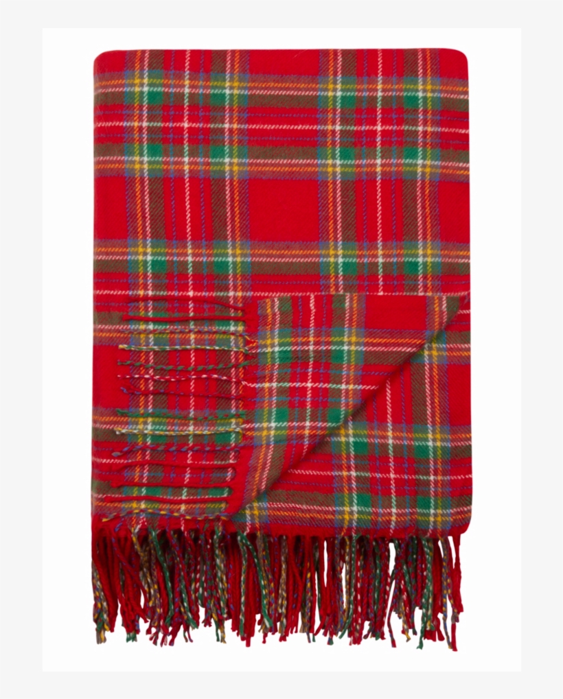 Tartan Blanket Fur Reindeer Santa - Laid Out Blanket Transparent Background, transparent png download