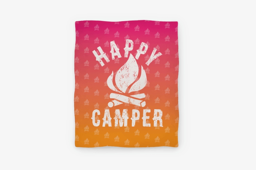 Happy Camper Blanket Blanket - T-shirt, transparent png download