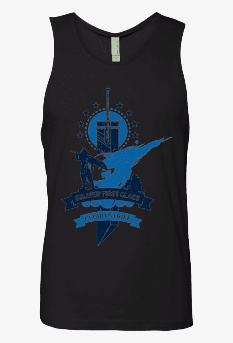 Cloud Strife White Men's Premium Tank Top - Active Tank, transparent png download