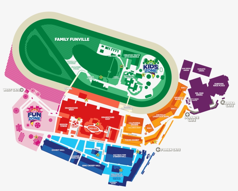 View On Map - Del Mar Fair 2018 Map, transparent png download