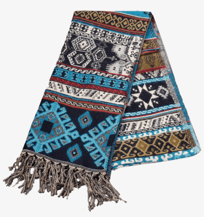 Nepali Tribal Diamond Reversible Blanket Shawl - Blanket Tribal Png, transparent png download