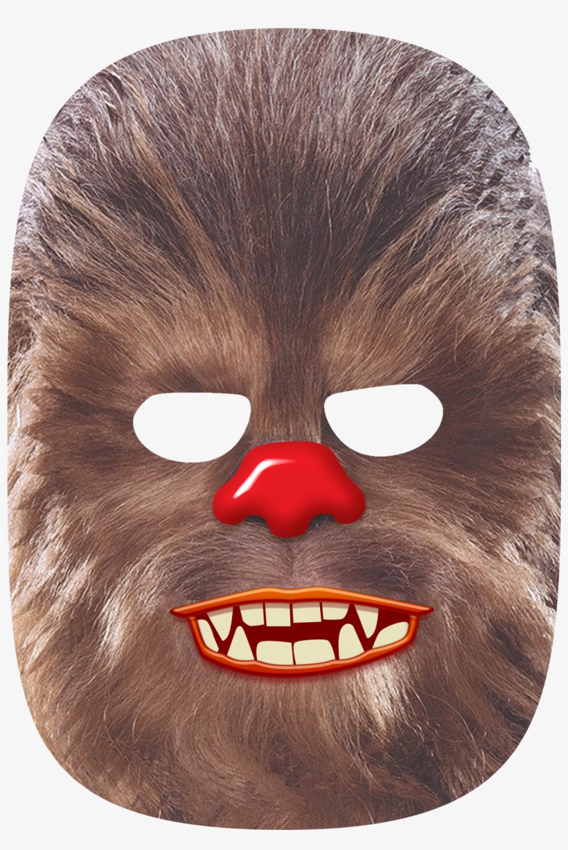 Red Nose Chewbacca Png Blank Background - Chewbacca Mask Png, transparent png download