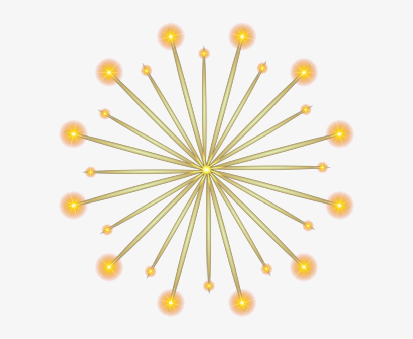 Gold Fireworks Png Download - Clip Art, transparent png download