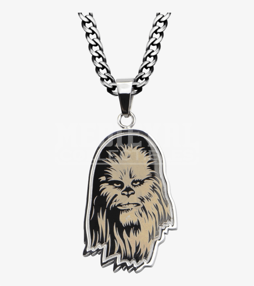 "chewbacca Etched Pendant With Chain", transparent png download