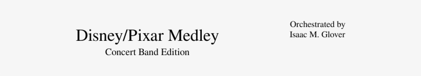 Disney/pixar Medley Sheet Music Composed By Orchestrated - Beige, transparent png download