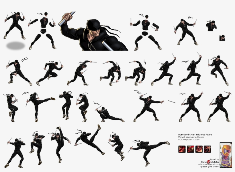 Click For Full Sized Image Daredevil - Daredevil Man Without Fear Avengers Alliance, transparent png download