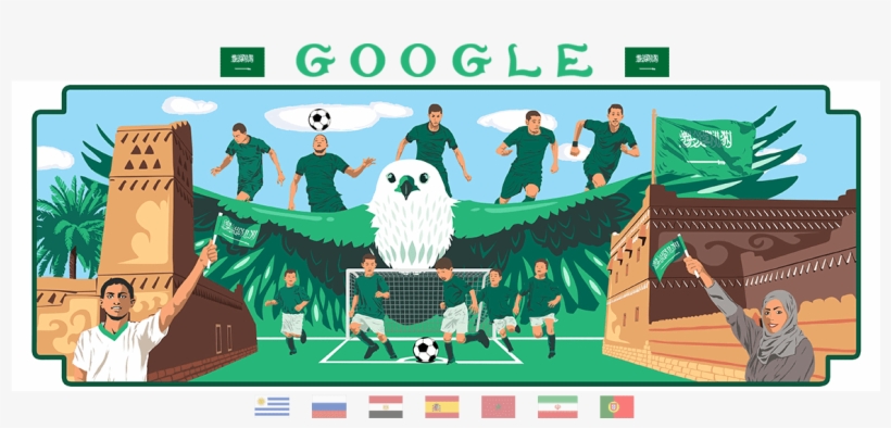 Show Headers - Google Doodle World Cup 2018 Day 7, transparent png download
