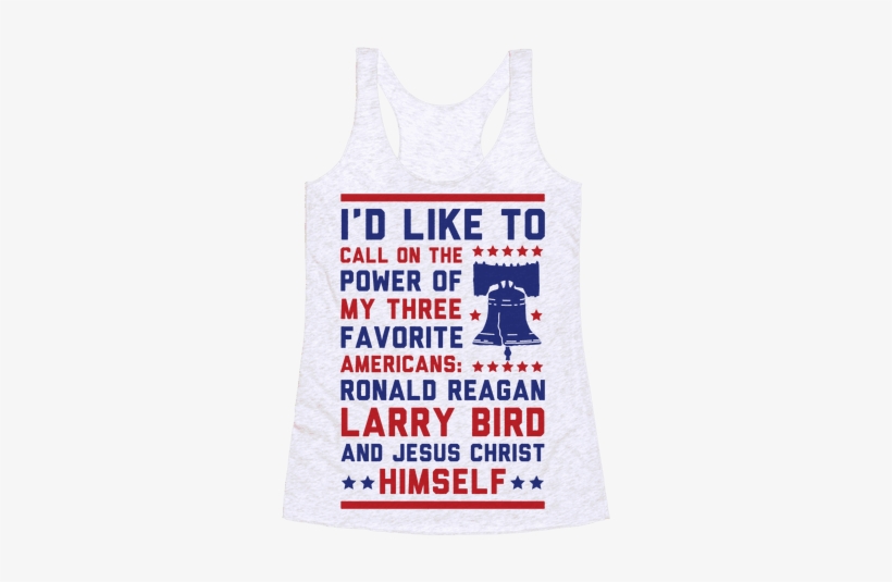 My Three Favorite Americans Racerback Tank Top - T-shirt, transparent png download