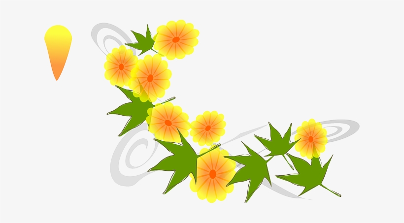 Yellow, Flower, Flowers, Japanese, Nature, Inspired - Sarsawti Maa Basant Panchmi, transparent png download