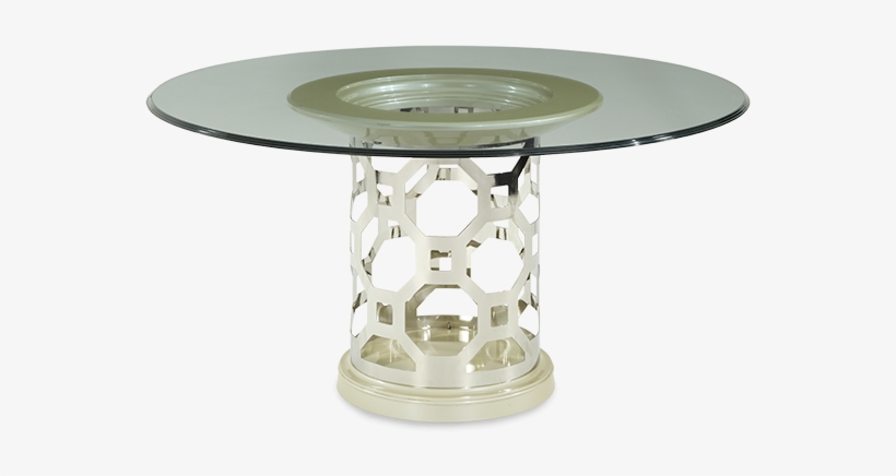 After Eight Round Glass Dining Table Pearl - After Eight Dining Table By Aico, transparent png download