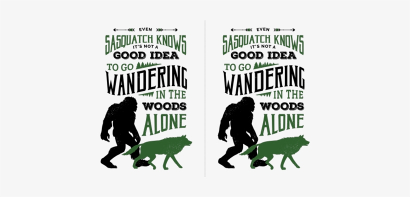 Bigfoot And Wolf Companion Fabric By Mariafaithgarcia - Spoonflower, Inc., transparent png download