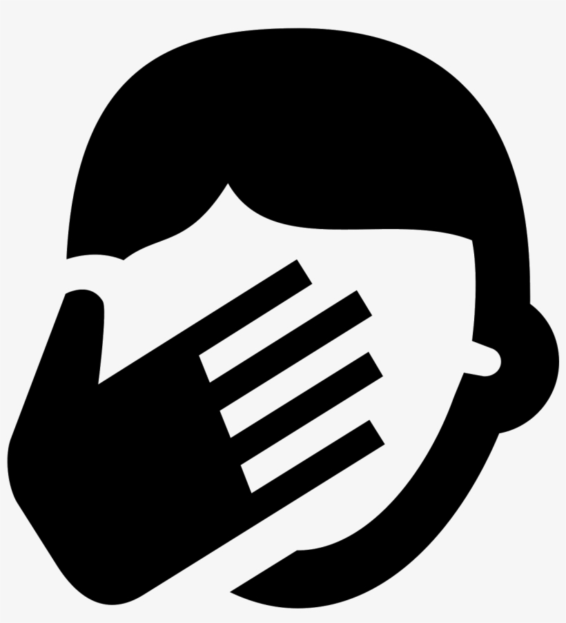 The Foreground Of The Icon Has A Person's Left Hand - Facepalm Icon, transparent png download