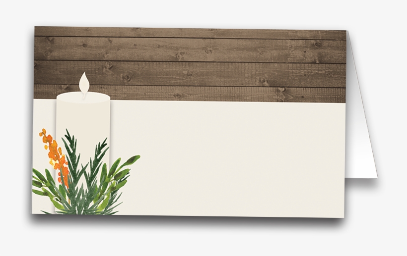 Rustic Greenery Wedding Place Card - Wedding, transparent png download