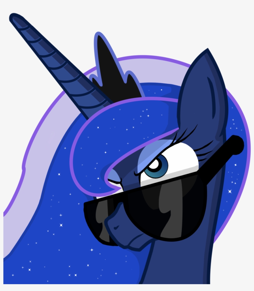 Salenor, Implied Facehoof, Implied Facepalm, Princess - Princess Luna With Sunglasses, transparent png download