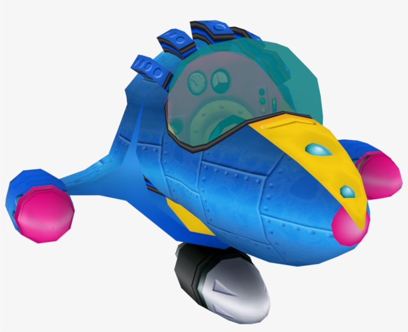 Crash Bandicoot The Wrath Of Cortex Blue Spaceship - Spaceship Png, transparent png download