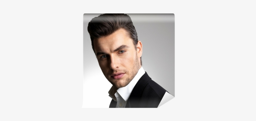Fashion Young Businessman In Black Suit Wall Mural - Hair Cutting Style 2017 Boys, transparent png download