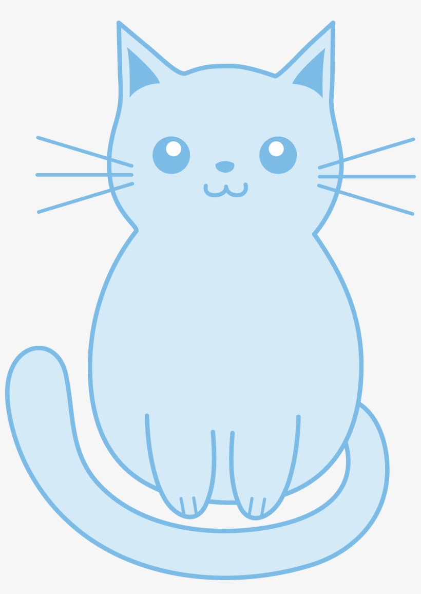 Kittens Clipart Blue Cat - Blue Cat Cartoon Pinart, transparent png download