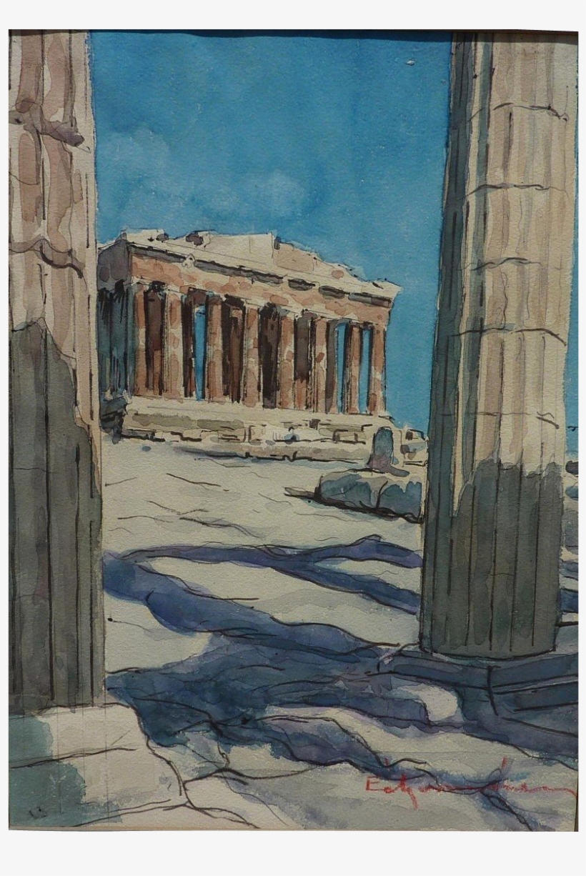 Popular Images - Watercolor Acropoli, transparent png download