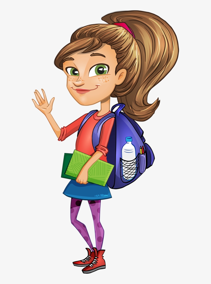 Escola & Formatura - Girl Student Vector Png, transparent png download
