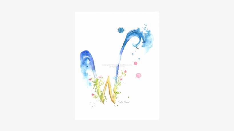 Watercolor Letter W, transparent png download