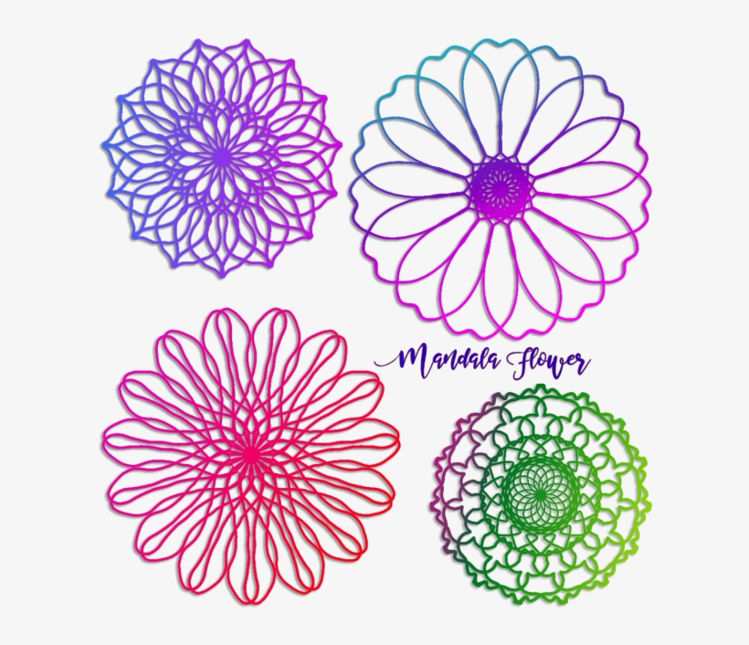 Mandala Flower Pack, Mandala Flower Pack, Rainbow, - Color, transparent png download