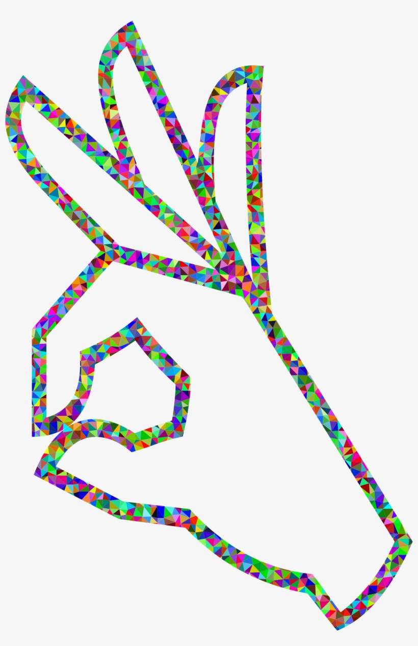 This Free Icons Png Design Of Prismatic Low Poly Ok, transparent png download