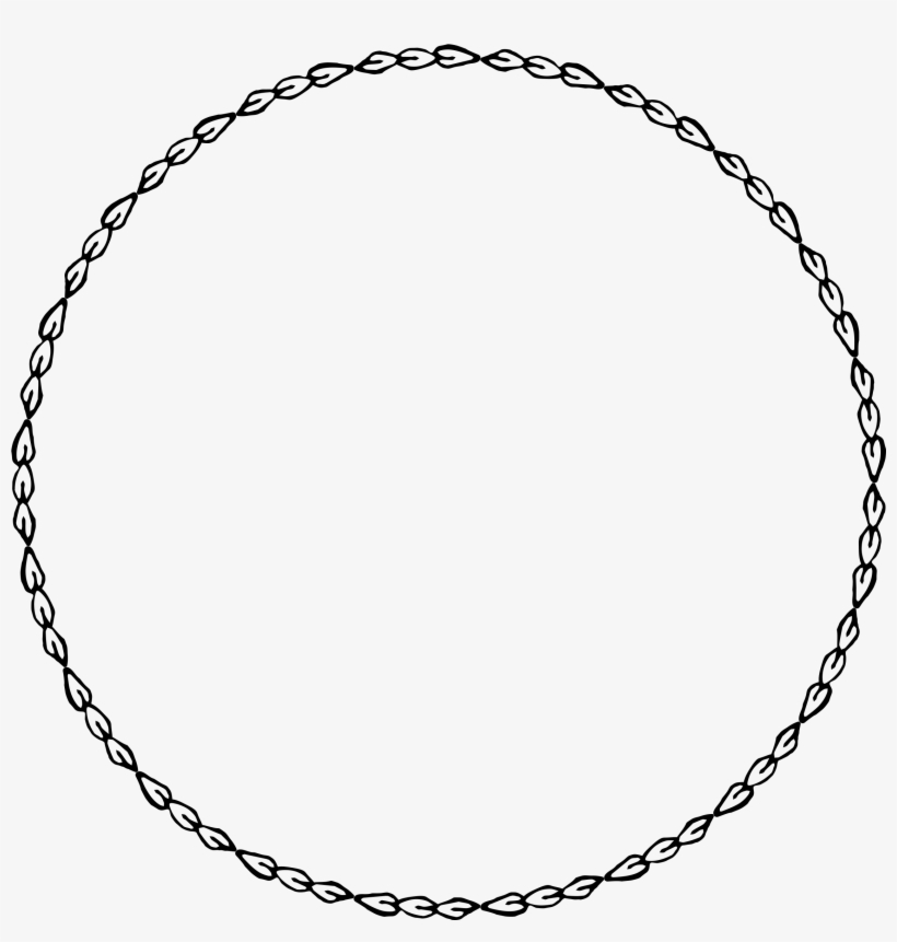Vintage Floral Wreath Borders Clip Art Image Collection - Chain Drawing, transparent png download