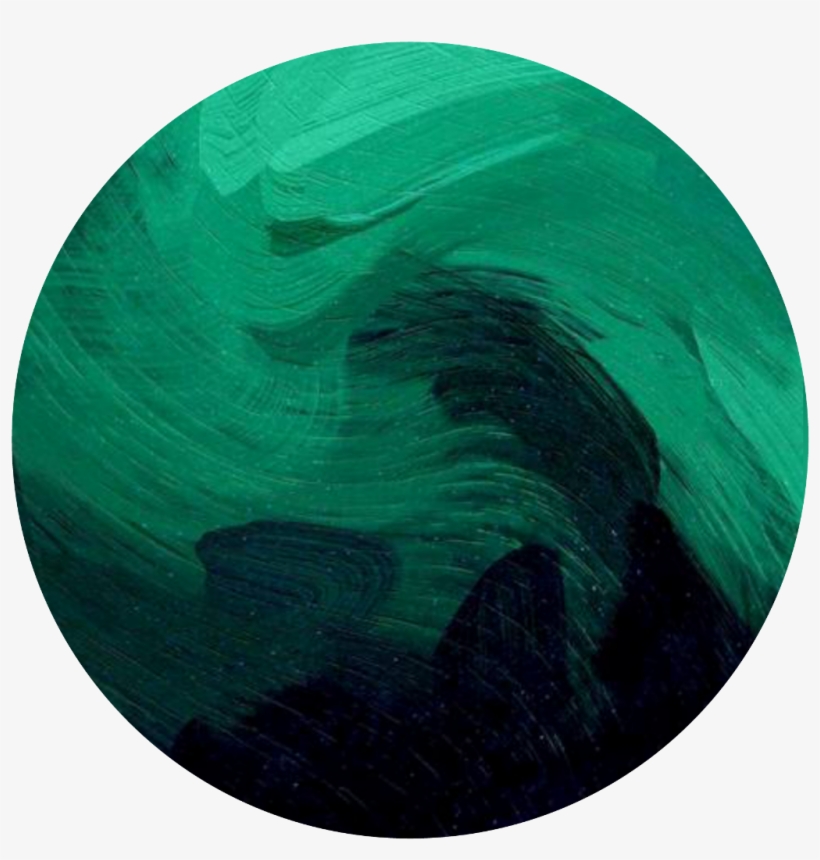 Ftestickers Watercolor Circle Green - Watercolor Painting, transparent png download