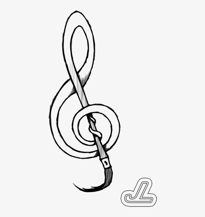 Treble Art Tattoo By Jazzlizard On Clipart Library - Art, transparent png download