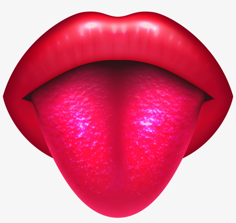 Mouth With Protruding Tongue Png Clip Art - Tongue, transparent png download