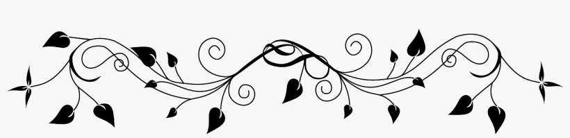 Black Leaf Border - Border Flower Black And White Png, transparent png download