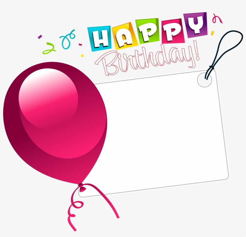 Happy Birthday Transparent Sticker With Pink Balloon - Birthday Wish New Hd, transparent png download