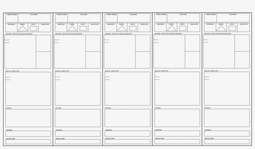 Gouache Swatch Template - Number, transparent png download