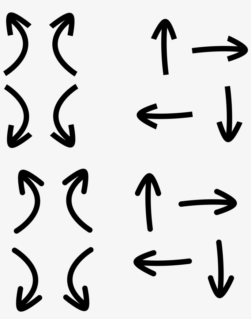 Set Of Big Image Png - Simple Arrow Vector Free, transparent png download