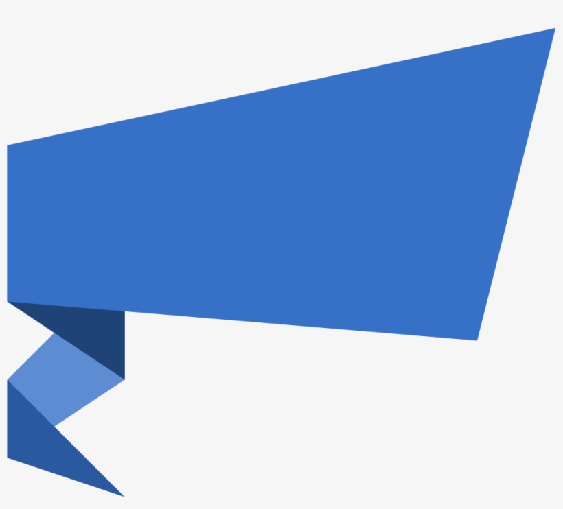 Blue Banner Image Transparentpng Graphic Library Download - Blue Origami Banner Png, transparent png download