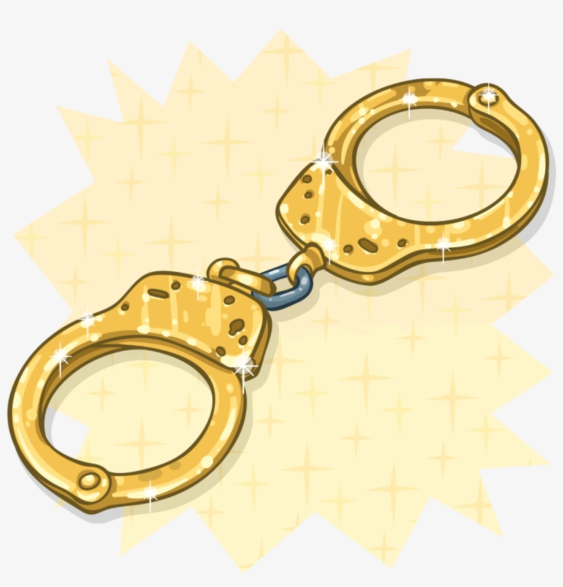 Golden Handcuffs - Police, transparent png download