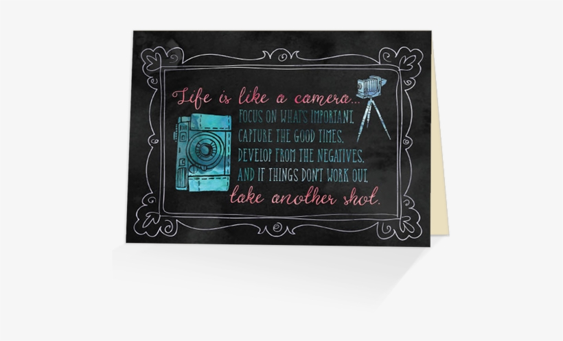 This Fun Card Features Watercolor Graphics And A Cute - Blackboard, transparent png download