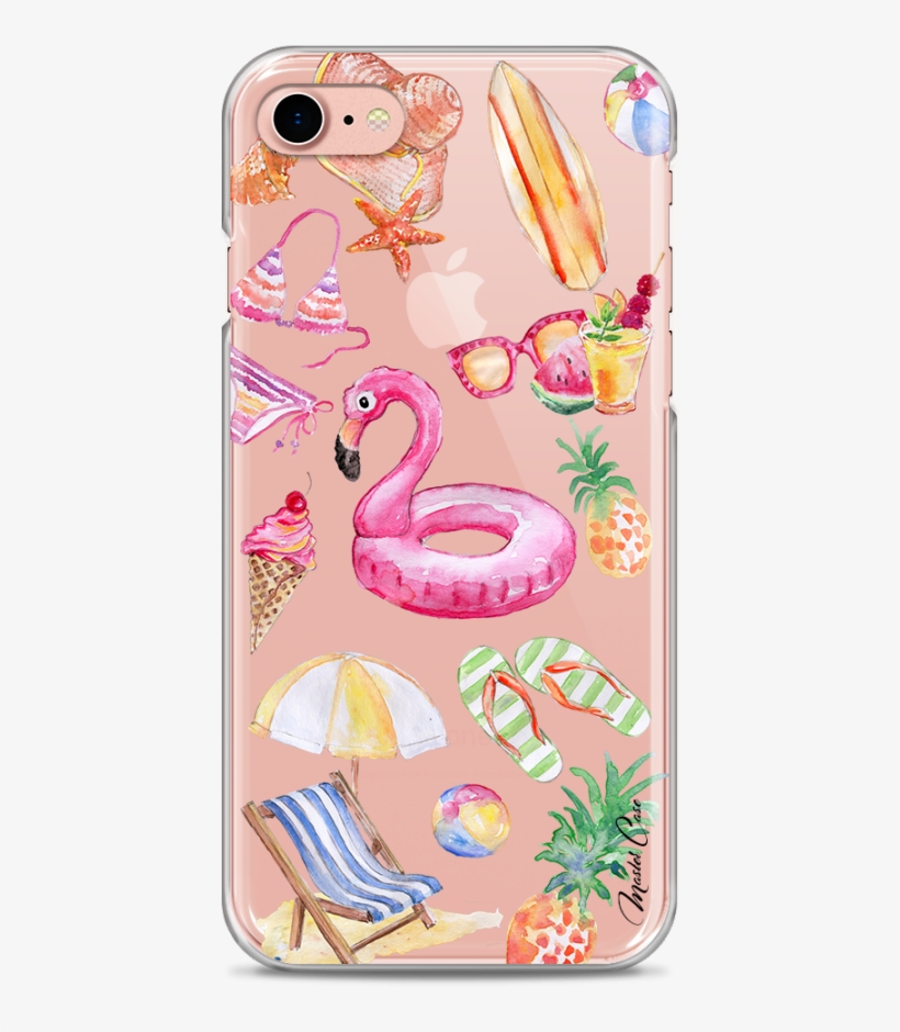 Coque Iphone 7plus/8plus Summer Watercolor Pattern - Mobile Phone Case, transparent png download