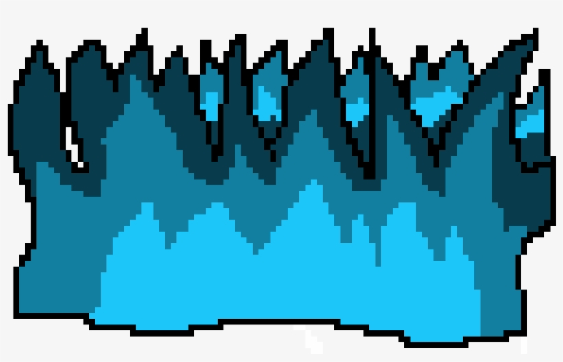 Blue Fire - Blue Fire Pixel Art, transparent png download