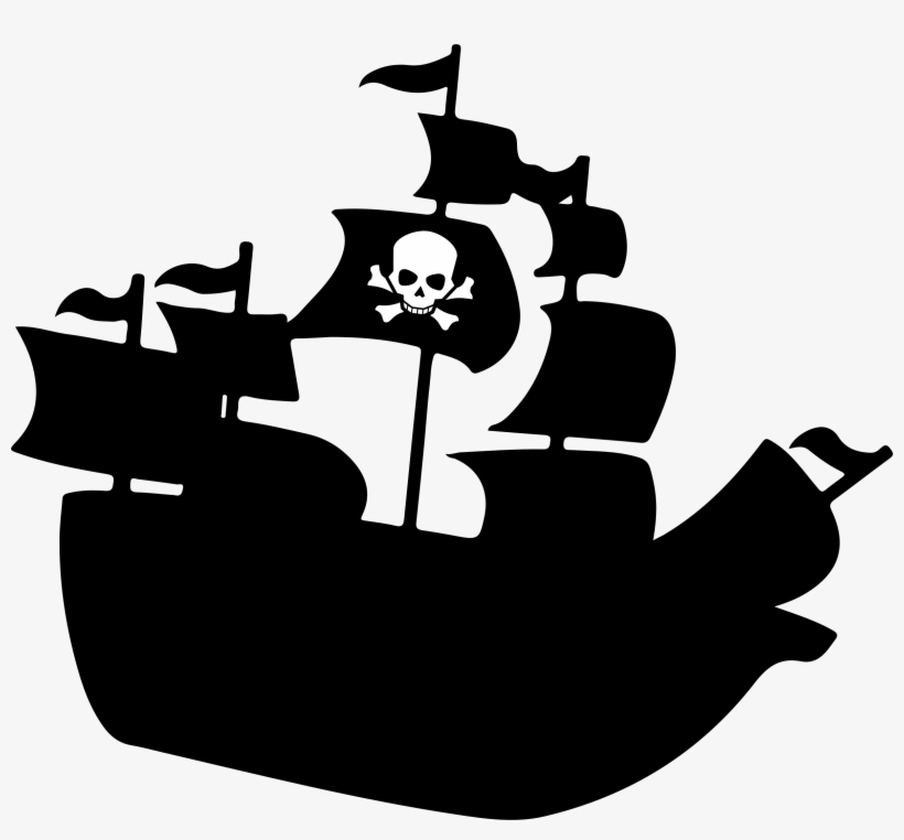 This Free Icons Png Design Of Pirate Ship Silhouette, transparent png download