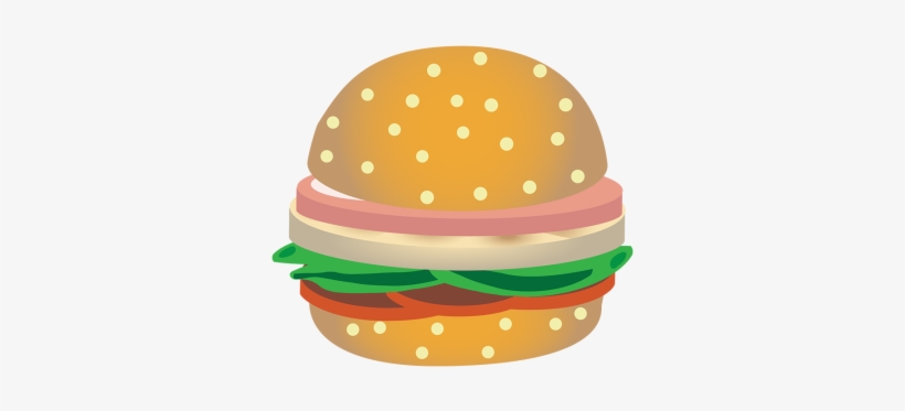 Realistic Burger Vector Png, Realistic Burger, Realistic, - Hamburger, transparent png download