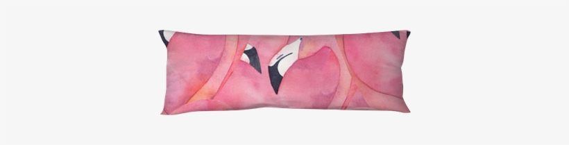 Seamless Pattern With Watercolor Pink Flamingo Couple - Photography, transparent png download