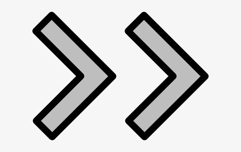 Right Double Arrow Clip Art At Clker - Double Arrow Clip Art, transparent png download