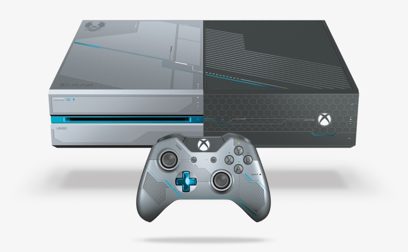 Xbox One Limited Edition Halo 5 Guardians Angled Render - Halo Xbox One Console, transparent png download
