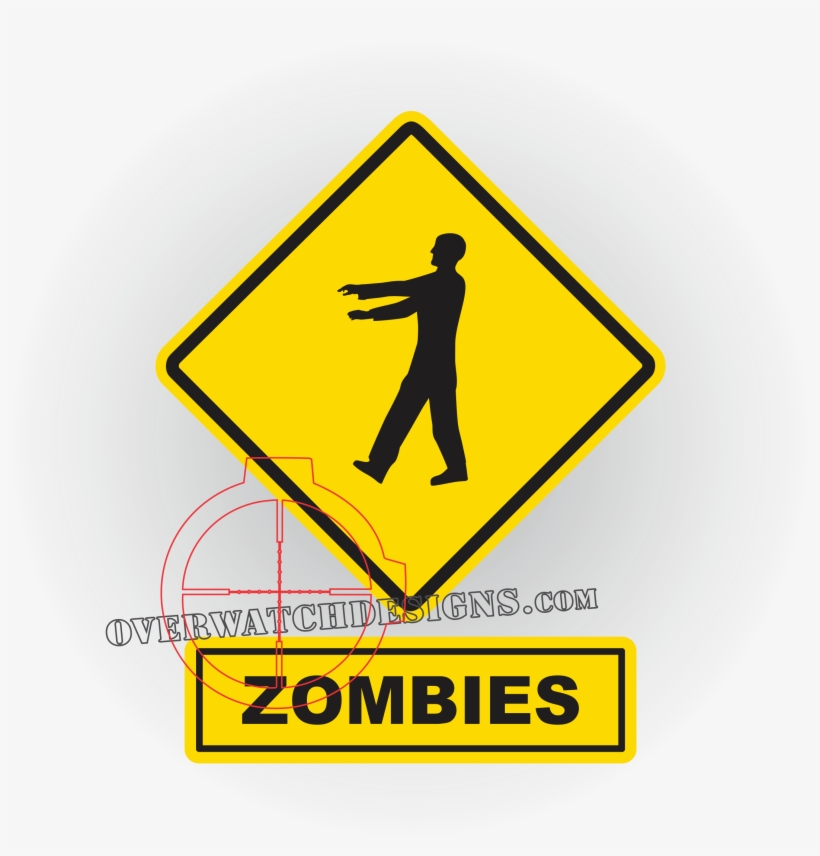 Zombie Street Sign - Clothing, transparent png download