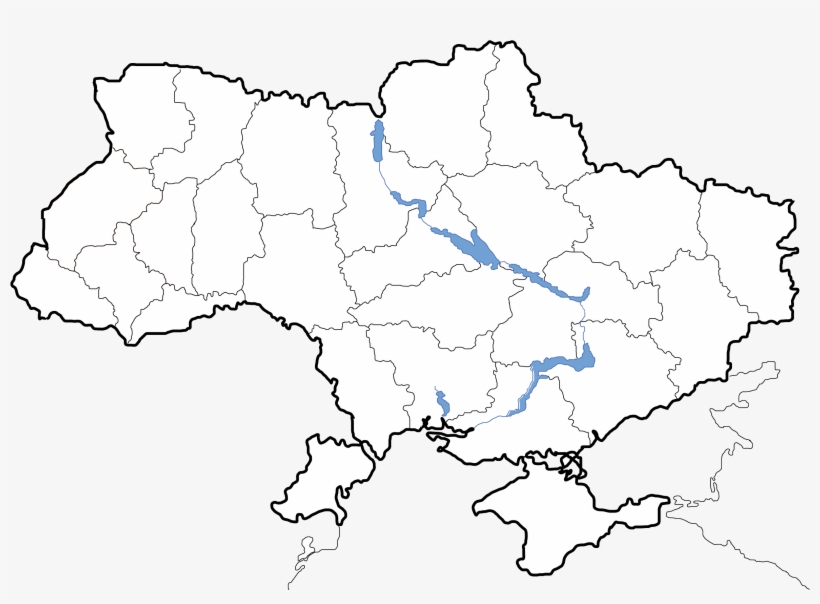 Map Of Ukraine Political Simple Blank - Ukraine Map File, transparent png download