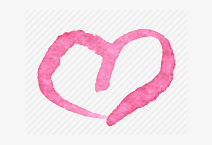 Drawn Hearts Watercolor - Drawing, transparent png download