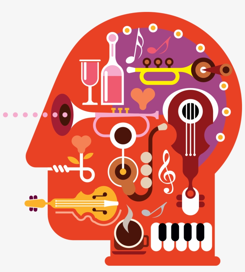 Music Clipart Brain - Musical Mind, transparent png download
